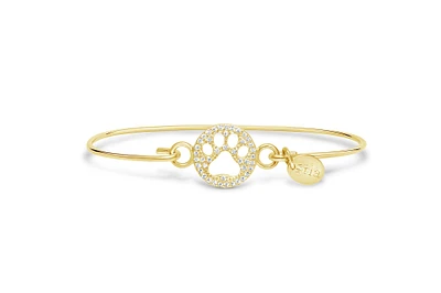 Pave Icon Bracelet Paw Gold