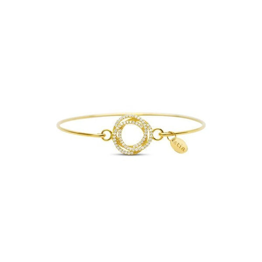 Pave Icon Bracelet Tri O Gold