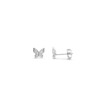 Butterfly Earring Silver Pave