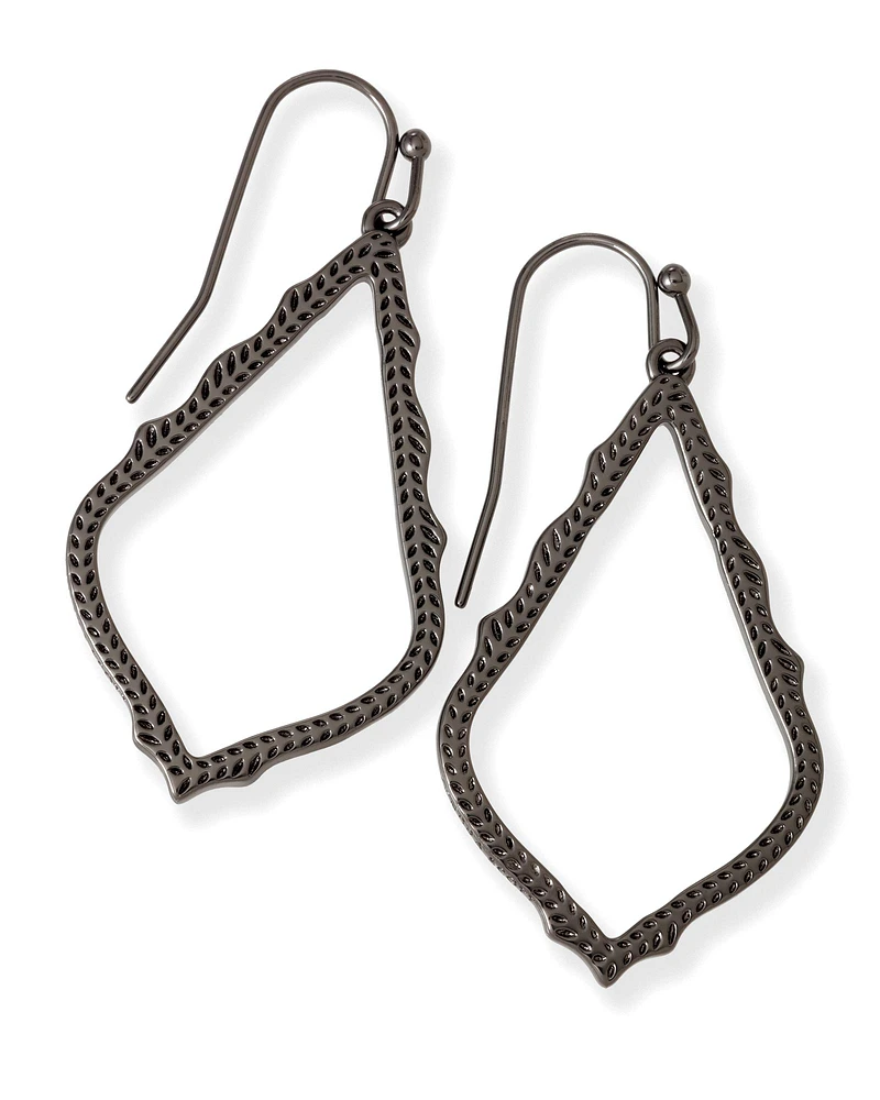 Sophia Gunmetal Metal Earrings