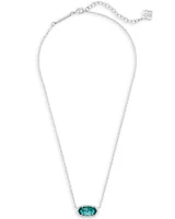 Elisa Silver Pendant Necklace - London Blue