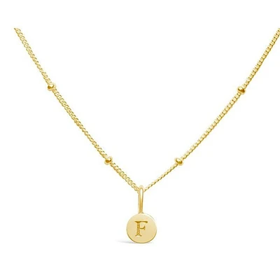 Mini Disk Letter Necklace