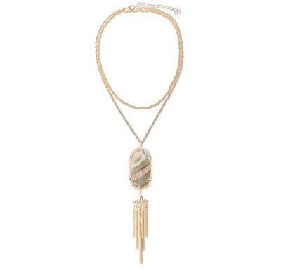 Rayne Rose Gold Brown Necklace