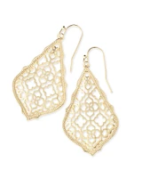Addie Gold Drop Earrings - Gold Filigree Mix