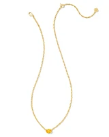 Cailin Crystal Pendant Necklace Gold - Golden Yellow Crystal
