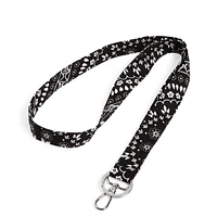 Wide Lanyard - Black Bandana Medallion