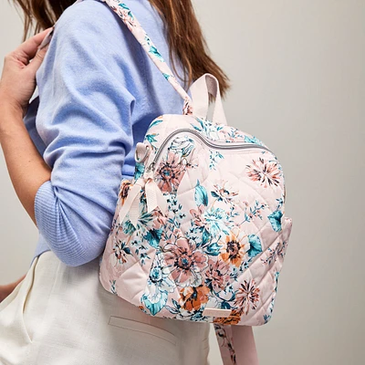 Convertible Small Backpack - Peach Blossom Bouquet