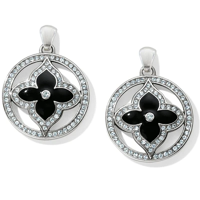 Toledo Silver-Black Alto Noir Post Drop Earrings