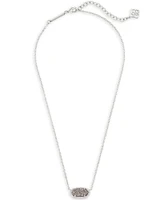 Elisa Rhodium Platinum - Drusy Necklace