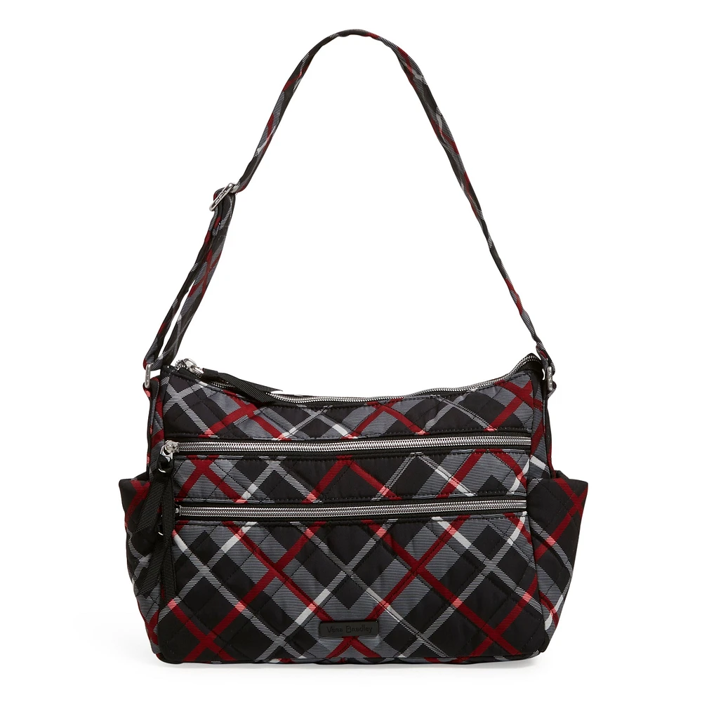 Triple Zip Shoulder Bag - Paris Plaid