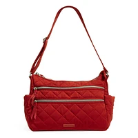 Triple Zip Shoulder Bag - Cardinal Red