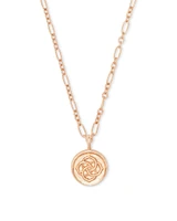 Dira Coin Pendant Rose Gold Necklace