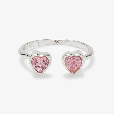 Twin Hearts Gemstone Ring