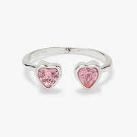 Twin Hearts Gemstone Ring