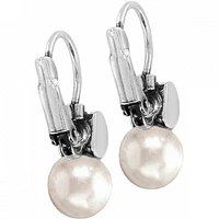 Meridian Petite Pearl Leverback Earrings