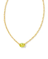 Cailin Crystal Pendant In Necklace Gold Peridot Crystal