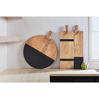 Round Black Wood Board