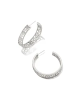 Kelly Hoop Earrings In Rhodium Metal