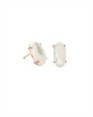 Betty Rose Gold - Ivory Mother Of Pearl Earrings