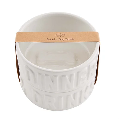 Dinner & Drinks Dog Bowl Set