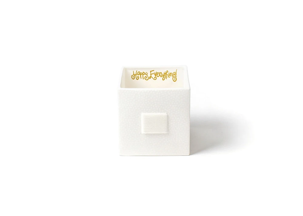 White Small Dot - Mini Nesting Cube Happy Everything