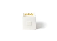 White Small Dot - Mini Nesting Cube Happy Everything