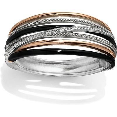 Neptune's Ring Black Hnged Bangle Bracelet