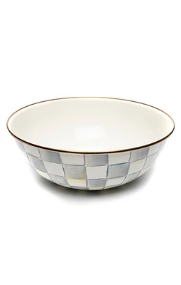 Sterling Check Enamel Everyday Bowl - Extra Large