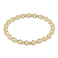 Classic Grateful Pattern 5mm Bead Bracelet - Gold