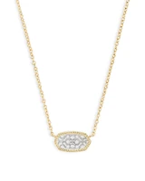 Elisa Gold Pendant Necklace - Silver Filigree