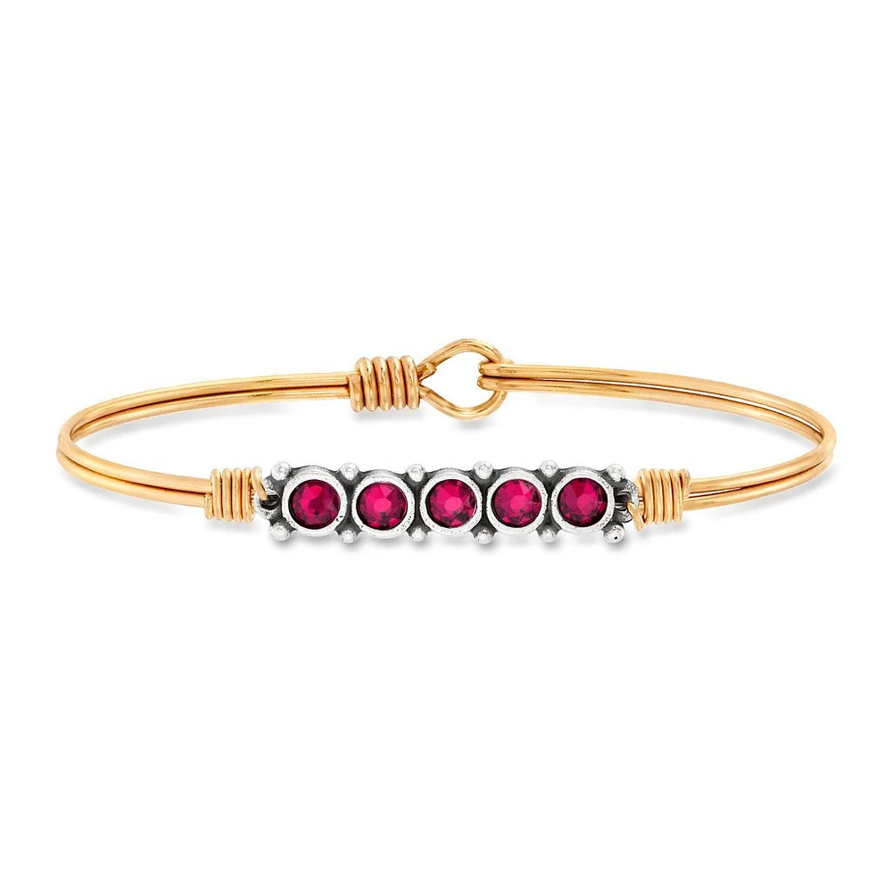 July Birthstone Cuff Bracelet