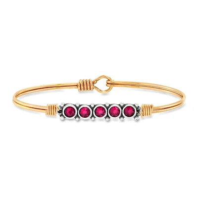 July Birthstone Cuff Bracelet