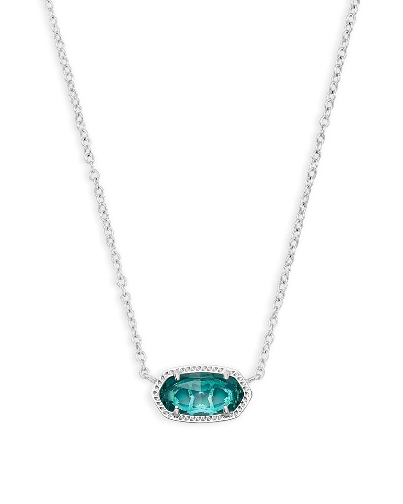 Elisa Silver Pendant Necklace - London Blue
