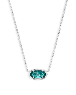 Elisa Silver Pendant Necklace - London Blue