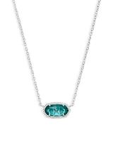 Elisa Silver Pendant Necklace - London Blue