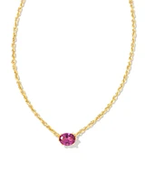 Cailin Crystal Pendant Necklace Gold - Purple Crystal