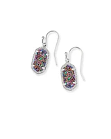 Lee Rhodium Drop Earrings - Multi Drusy Earrings