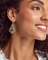 Addie Gold Drop Earrings - Gold Filigree Mix