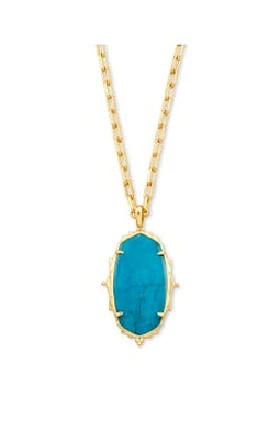 Baroque Ella Pendant Necklace Gold - Teal Howlite