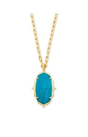 Baroque Ella Pendant Necklace Gold - Teal Howlite