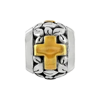 Poetic Gold Cross Bead