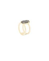 Elyse Ring Gold Platinum Drusy