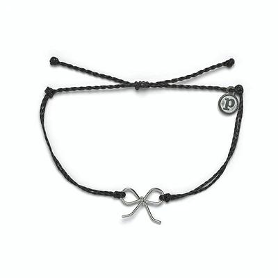 Bow Charm Silver Black