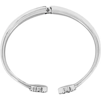 Illumina Silver Open Hinged Bangle