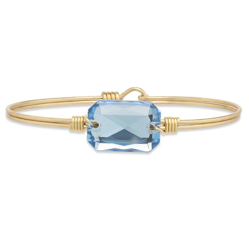 Dylan Bangle Bracelet Aquamarine Petite