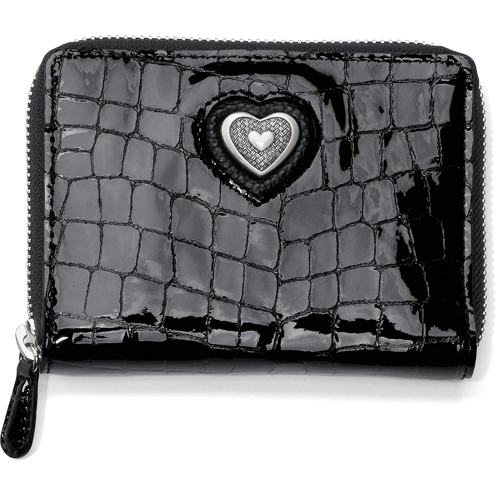 Bellissimo Black Patent Croco Wallet