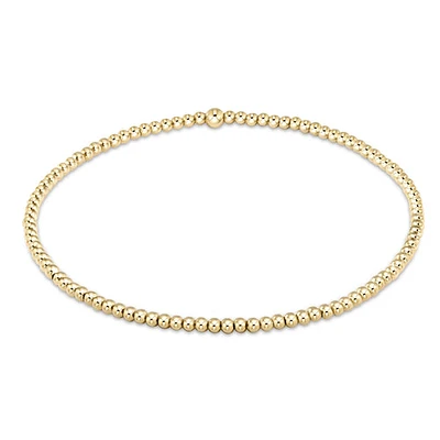 Classic Gold 2mm Bead Bracelet