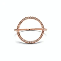 Pave Open Circle Ring - Size 7