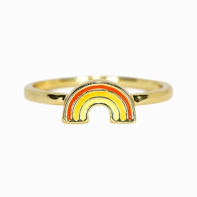 Rainbow Gold Ring - Size 6