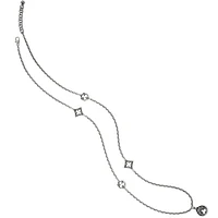 Lorenza Trio Long Necklace Silver
